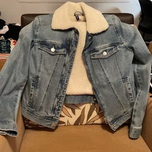 H&M Jean Fur Jacket